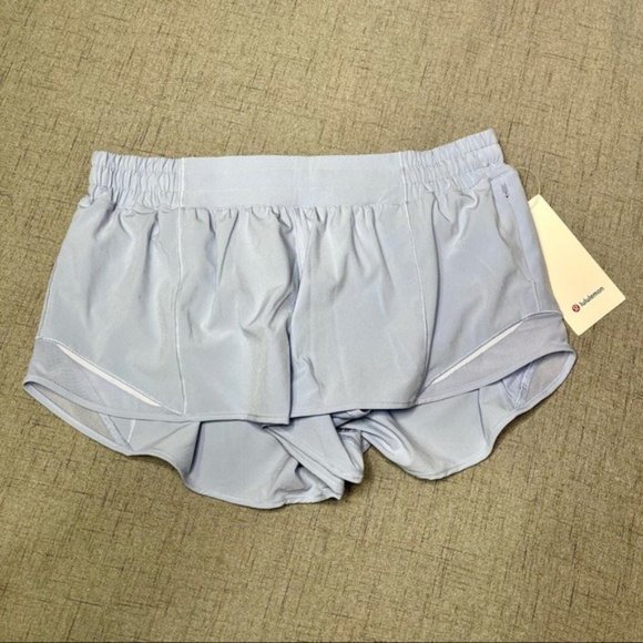 Lululemon Hotty Hot Shorts Blue Linen Nwt 12 - Picture 3 of 9